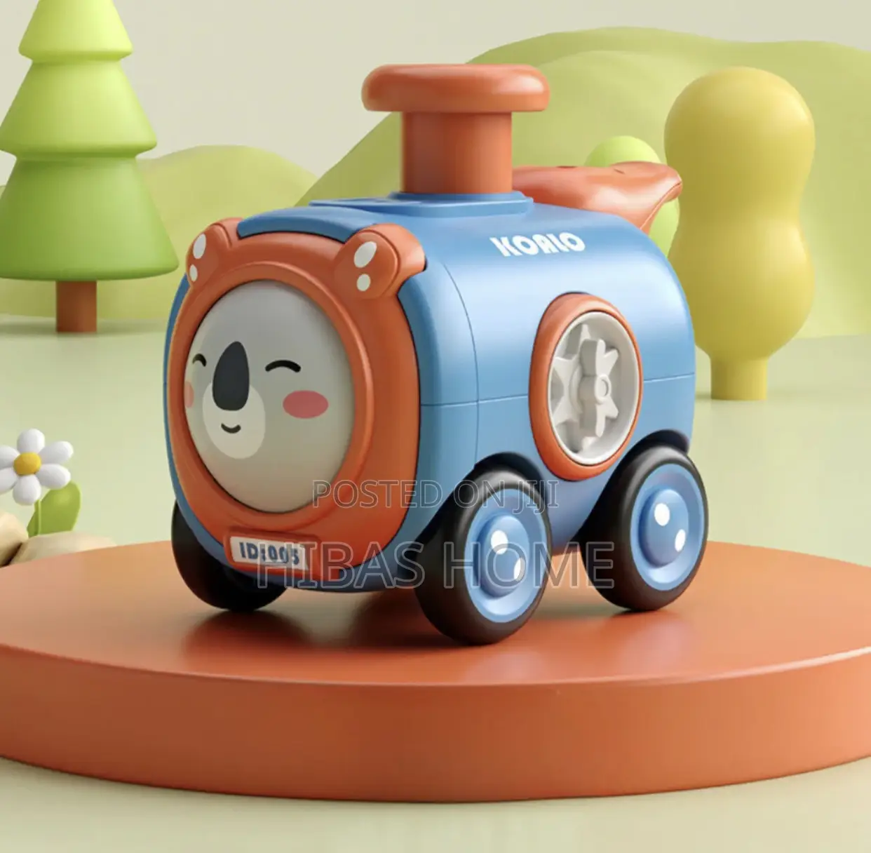 Whistle Press Train Toy for Kids Push Press Toy Car (2pcs)