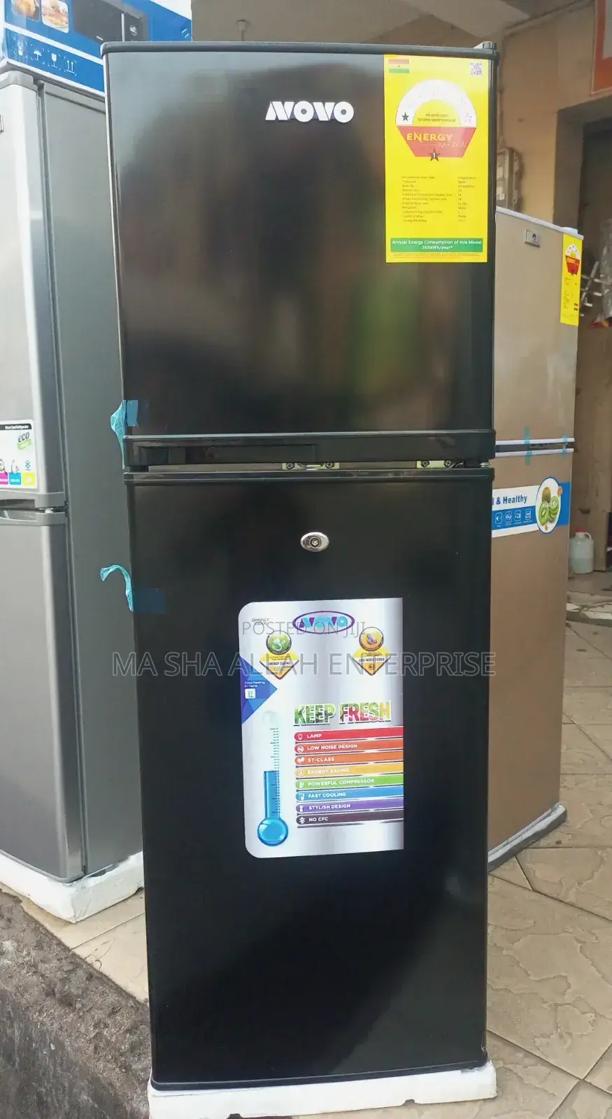 138 Liters Novo Double Door Silver Refrigerator