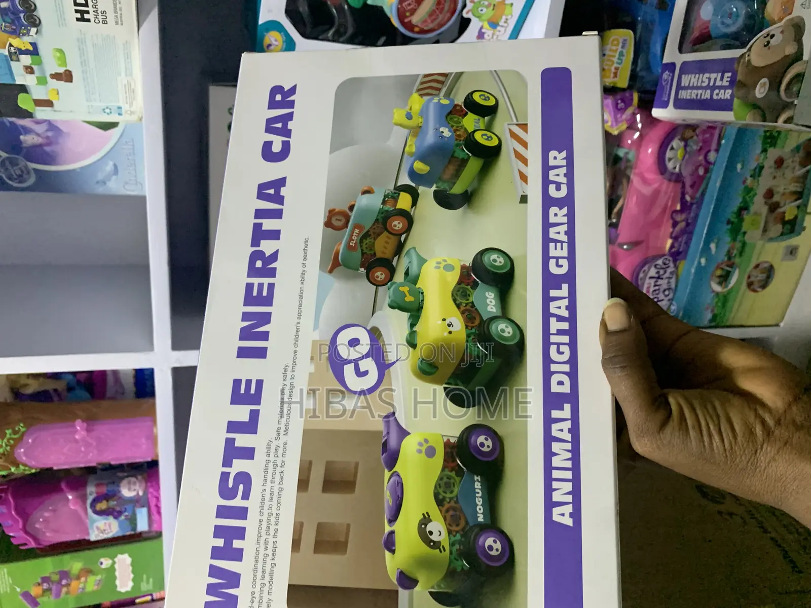 Whistle Inertia Car Animal Push Go Car Big Six