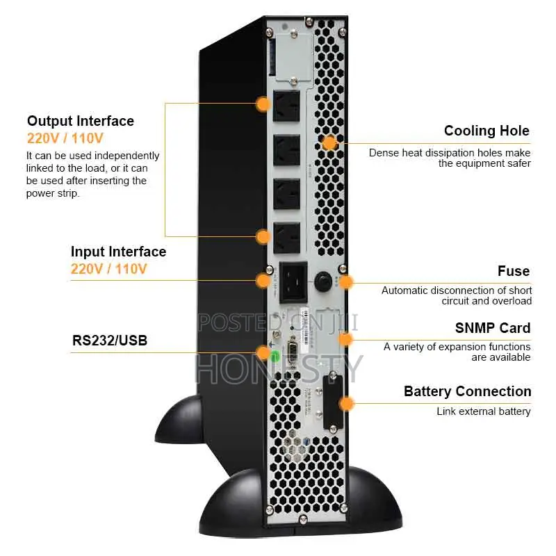 Cwups 1000va Rack-Mounted Online Ups Backup Power Supply