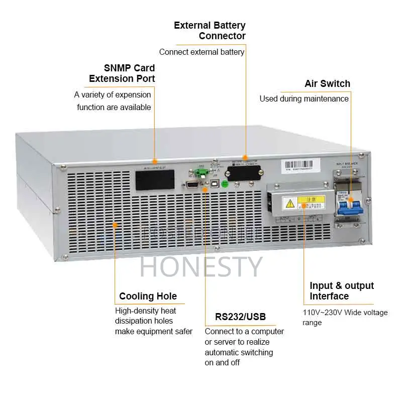 Cwups 1000va Rack-Mounted Online Ups Backup Power Supply