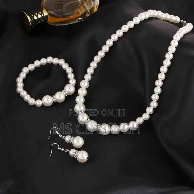Pearl Jewelry Set Simulated Pearl Double Layer Luxury Earrin