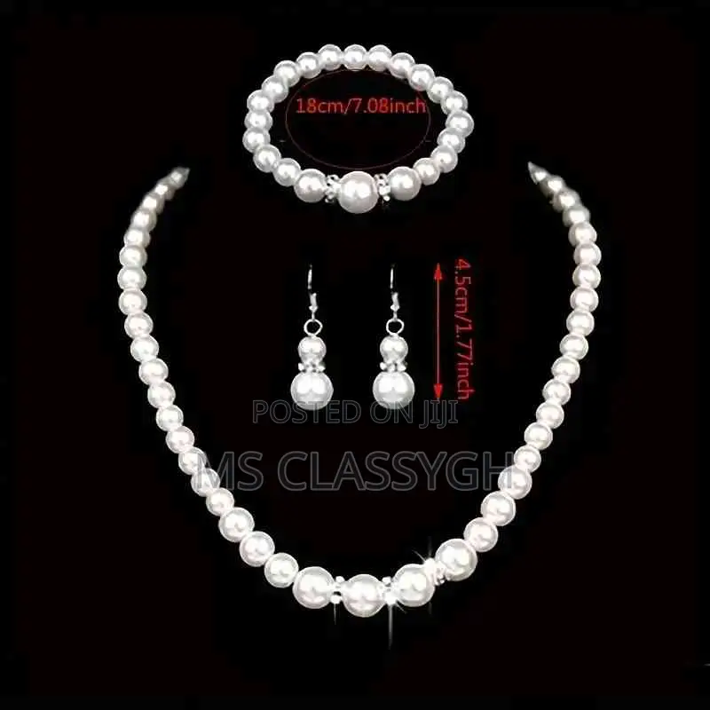 Pearl Jewelry Set Simulated Pearl Double Layer Luxury Earrin