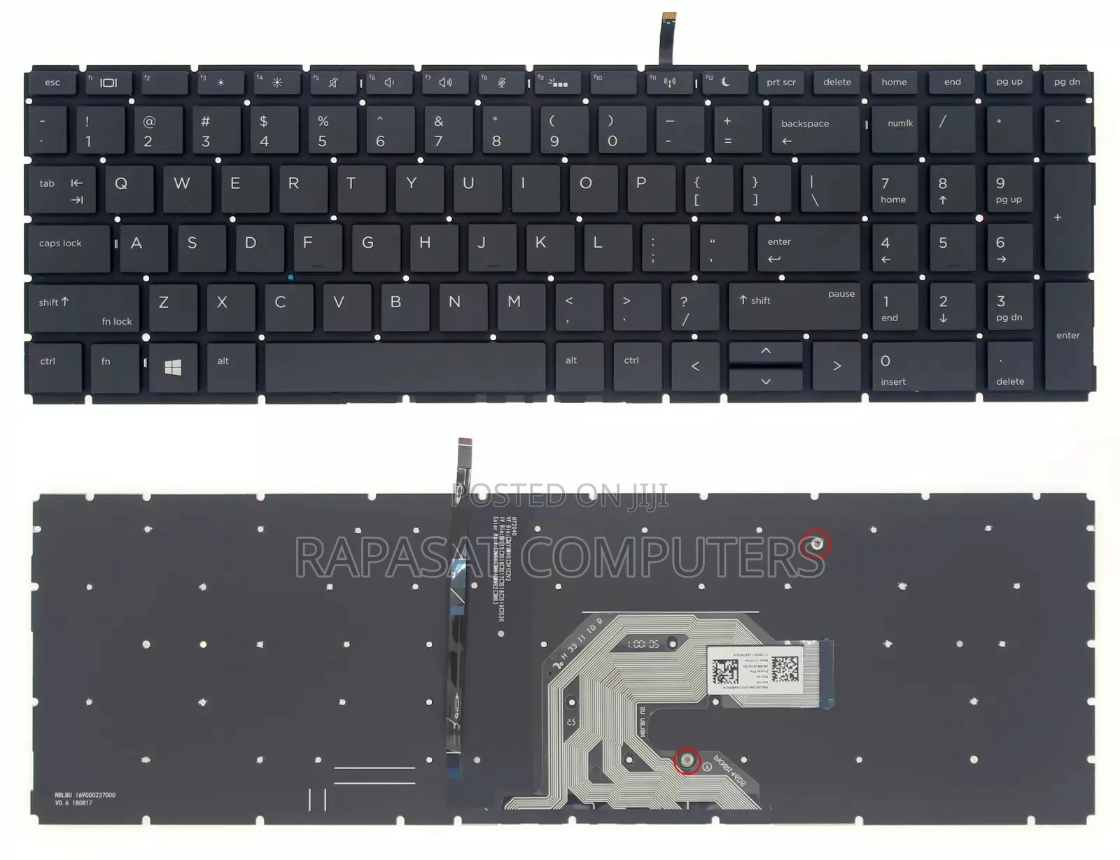 Backlit Keyboard for HP Probook 450 G6, 450 G5 455 G5 Laptop