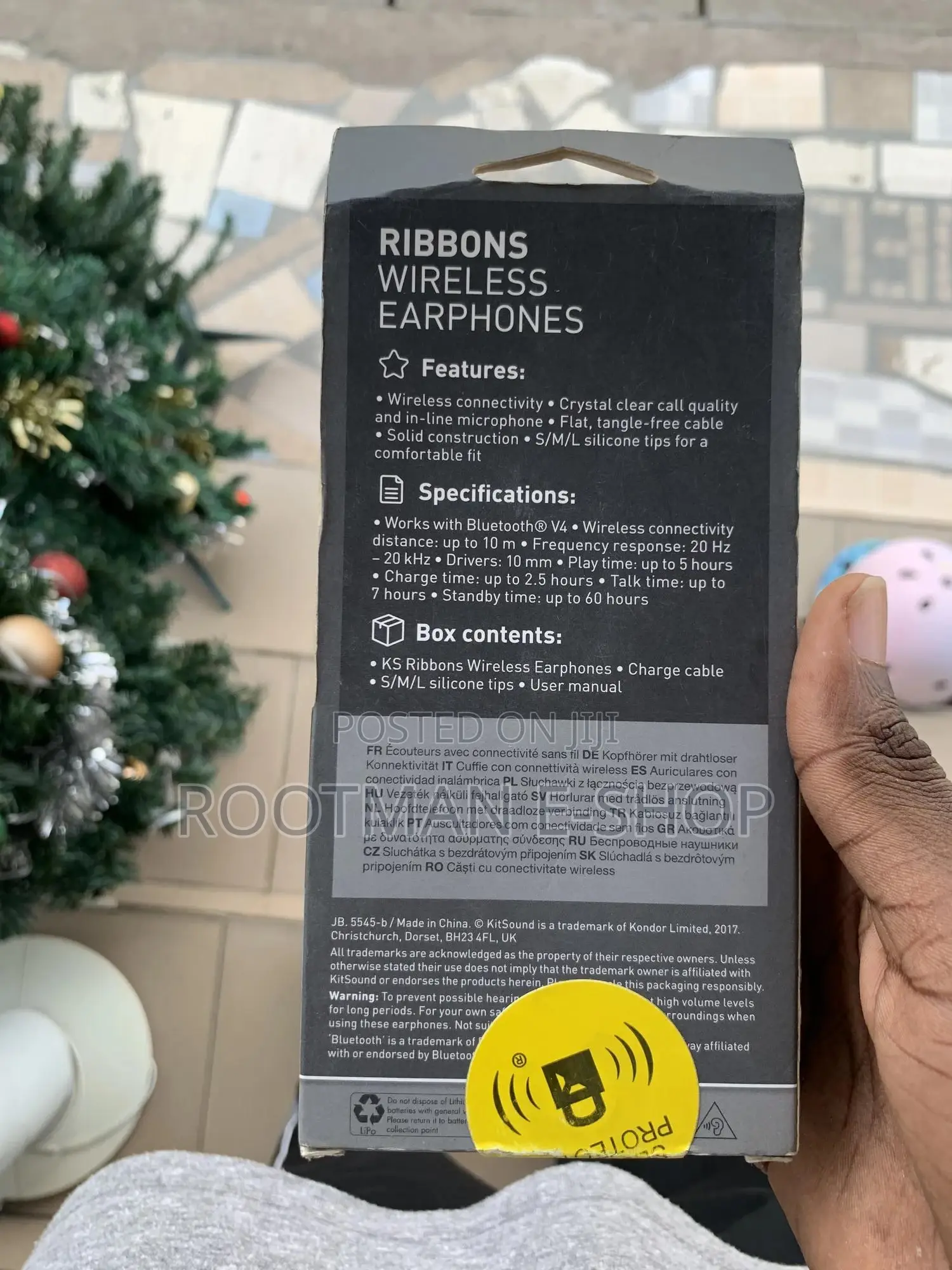 Kitsound Ribbons Wireless Bluetooth Earphone With Microphone