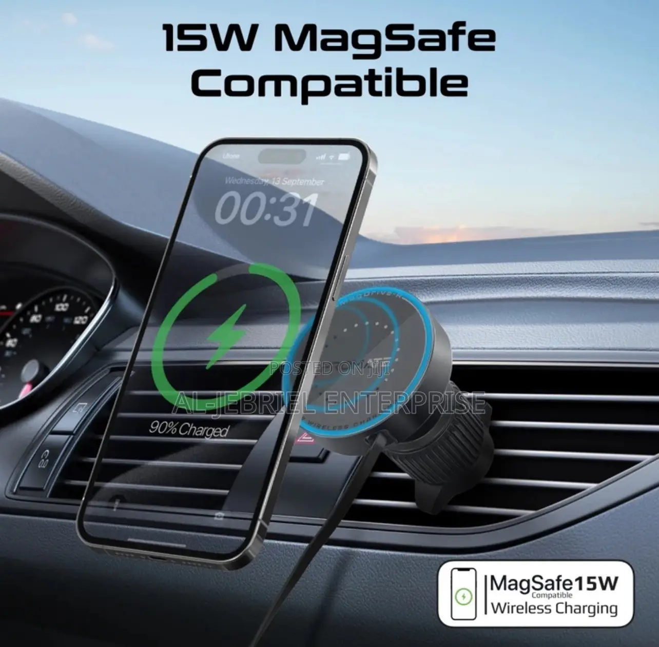 Promate Magdrive-R 2-in-1 Car Wireless Charging KIT
