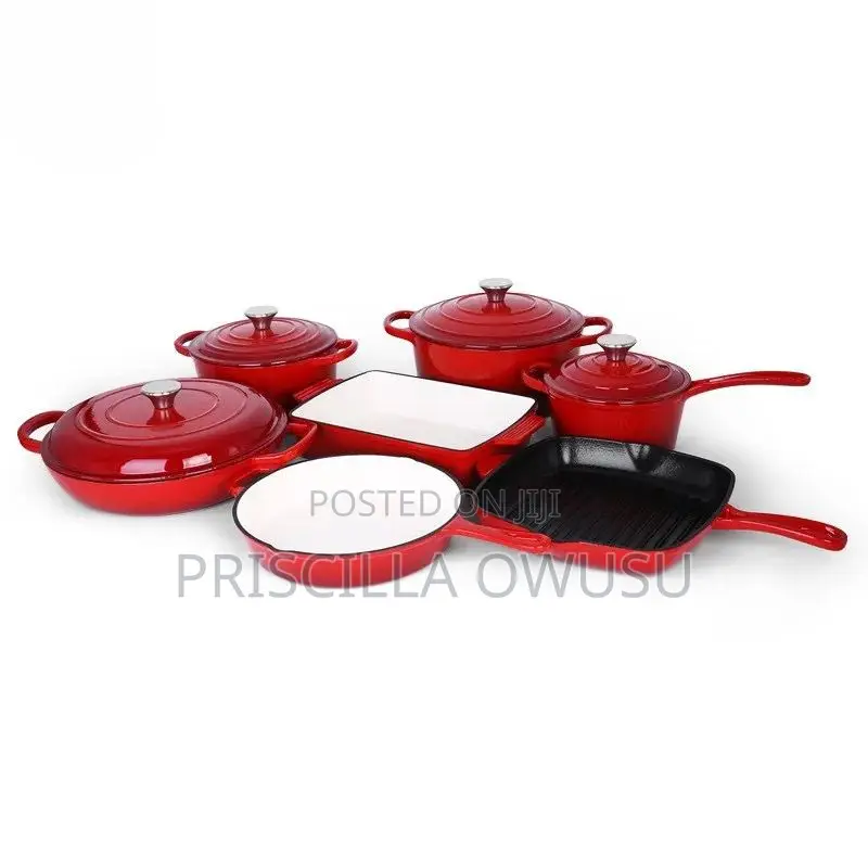 Enamel Cast Iron Cooking Pot Set
