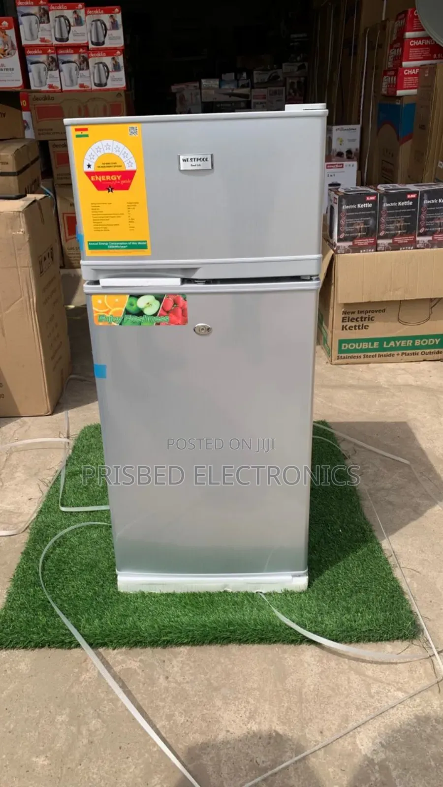 ^Westpool Double Door Fridge 95 Liters Top Freezer