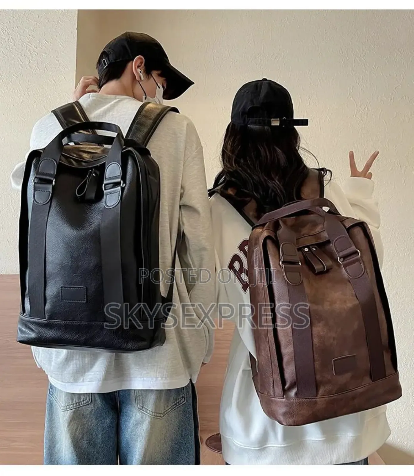 Anti Theft Leather School / Personal Backpack