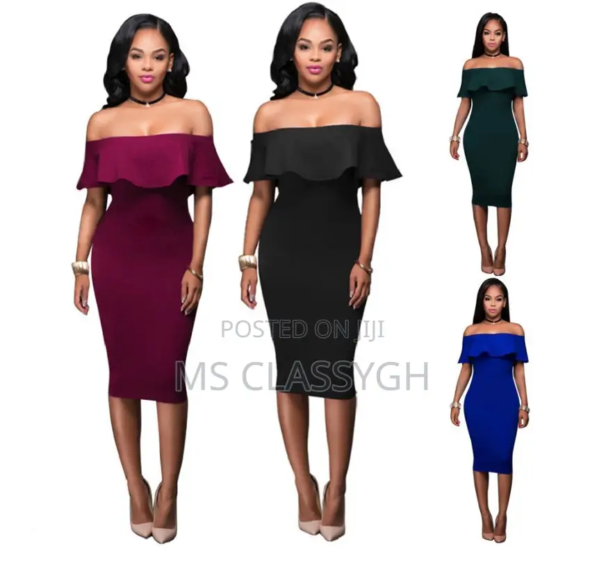 Lotus Leaf Collar Sexy Hip Dress Women's Dress Healthy