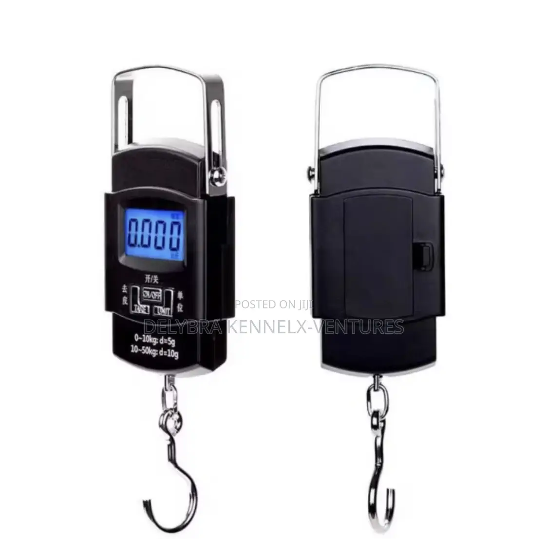 50kg Portable Black Electronic Digital Luggage Scale LCD