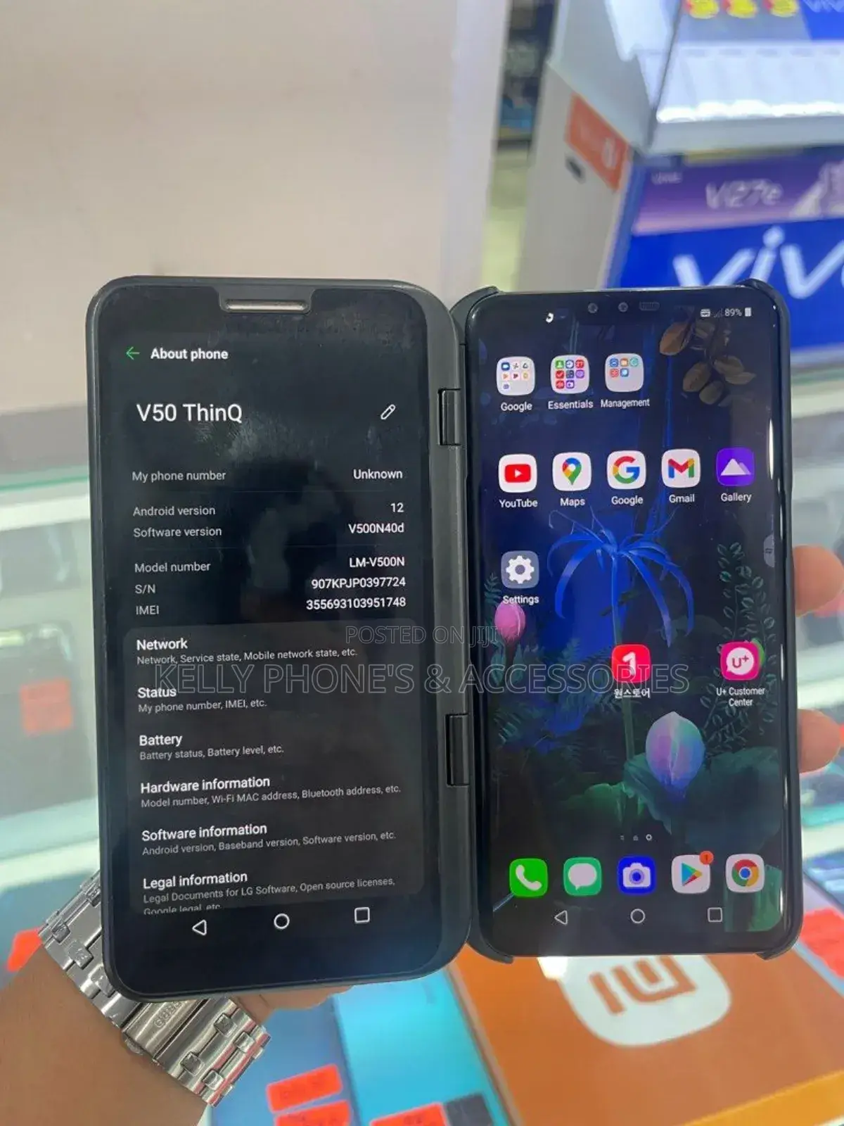 New LG V50S Thinq 256 GB Black