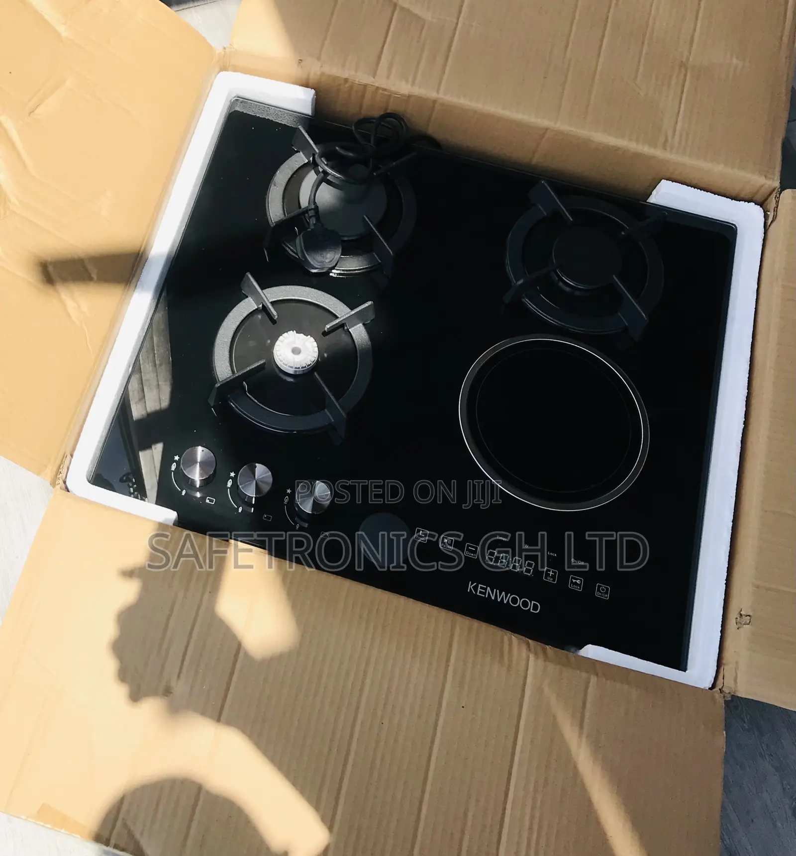 Valuable Best Kenwood 3 Gas 1 Electric Black Glass 60cm