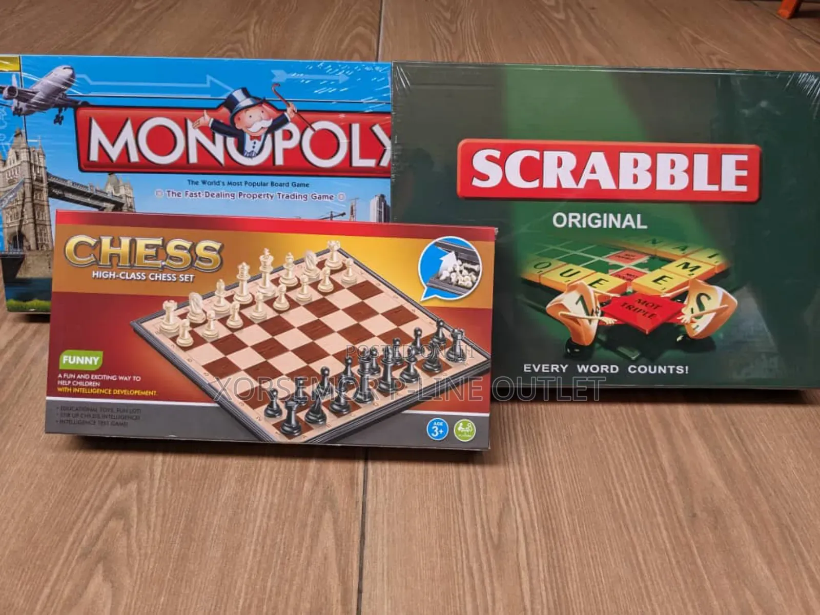 Monopoly, Scrabble and Chess Game
