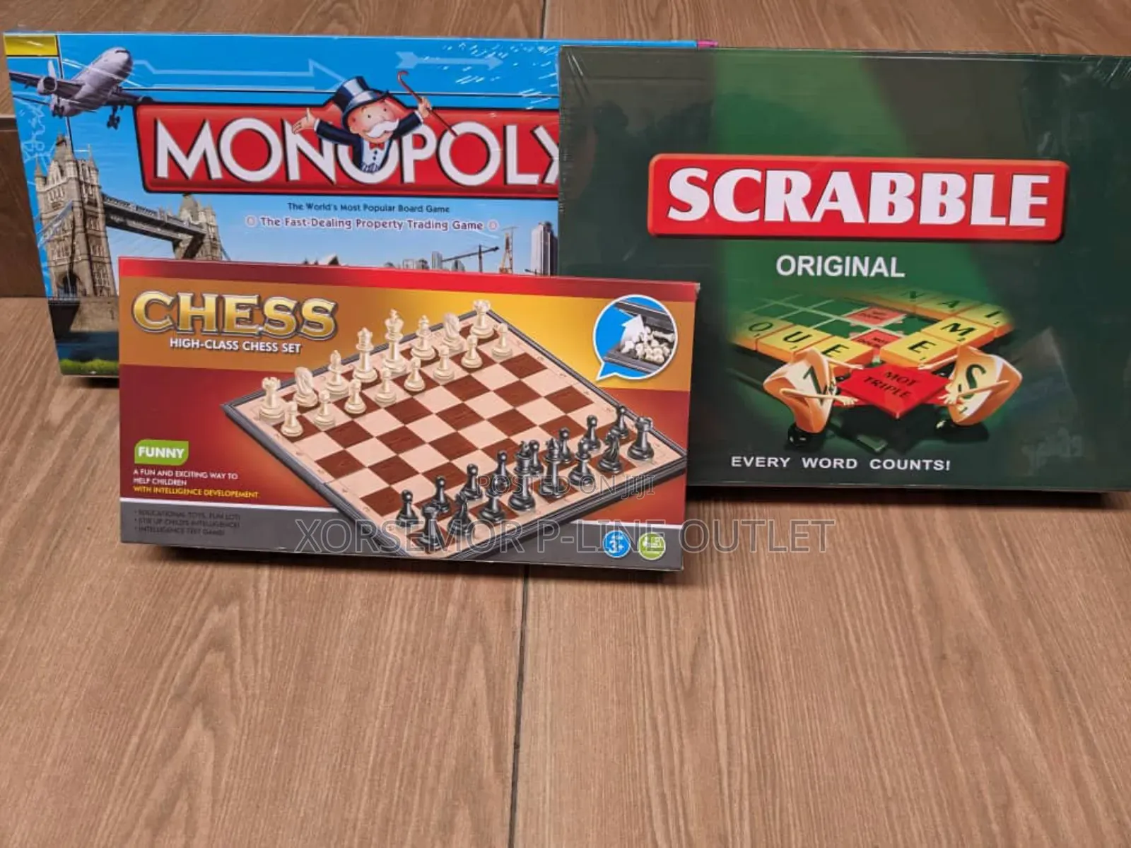 Monopoly, Scrabble and Chess Game