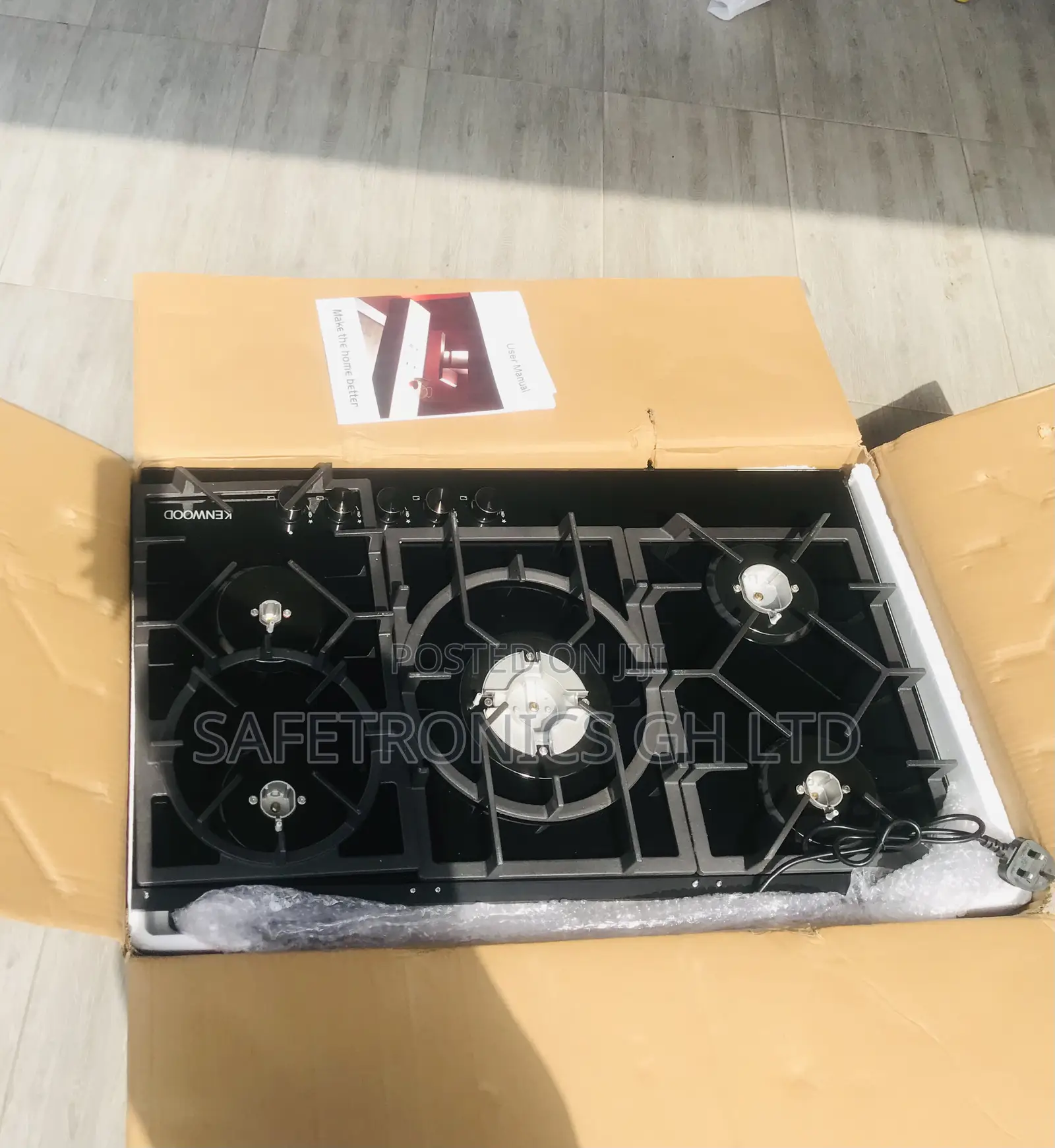Quality Yet Authentic 90cm Kenwood Black Glass 5 Gas