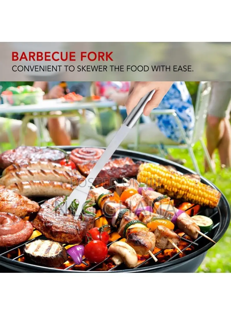 3pcs/Set Stainless Steel Spatula Fork Tong Set BBQ Grilling