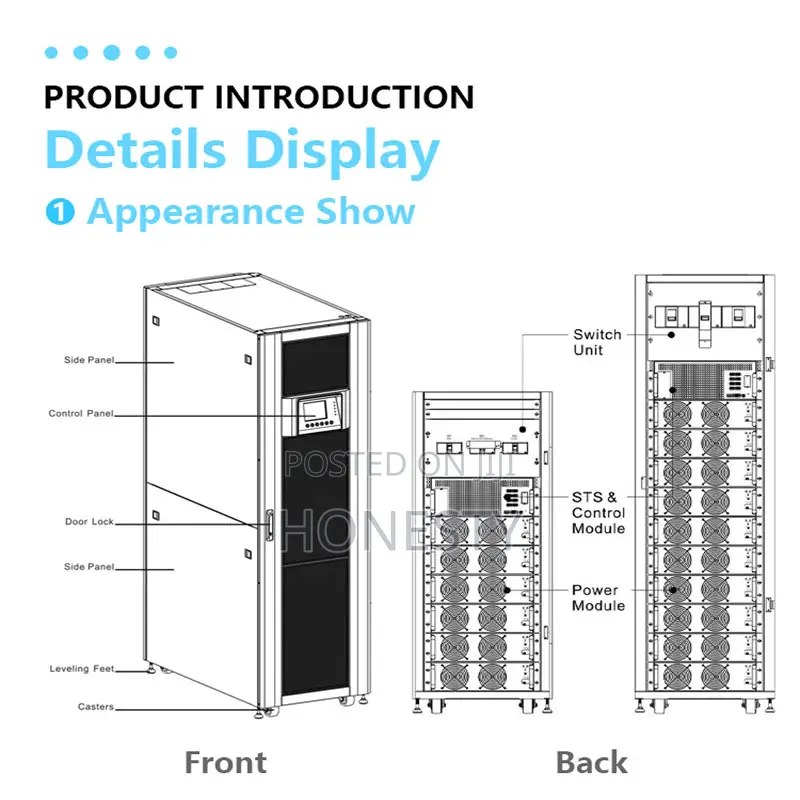 Cwups 60kva Ups 60kw Modular Ups Power Supply for Server