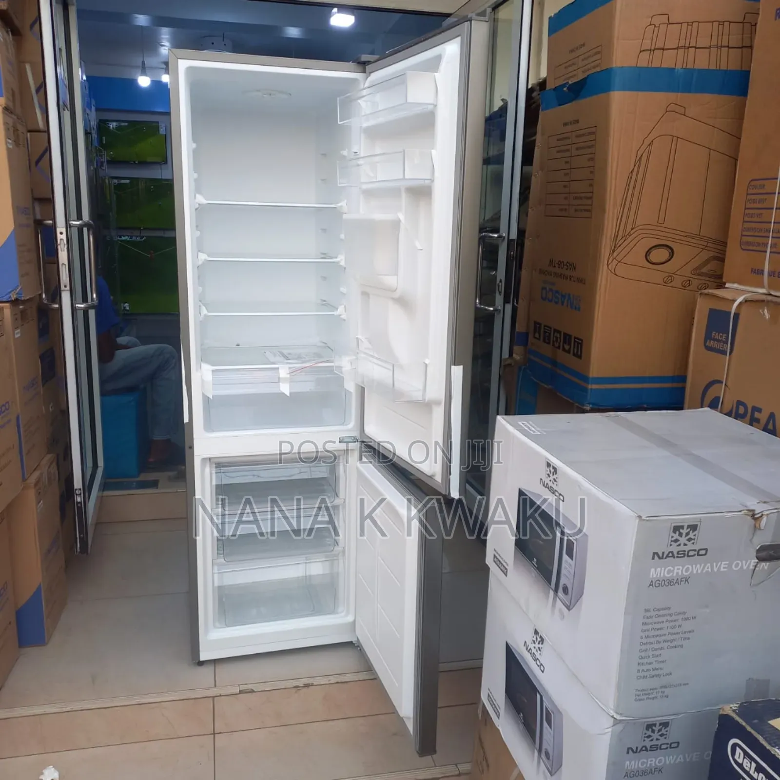 Nasd2-36 Nasco 258litres Double Door Fridge/ Bottom Freezer