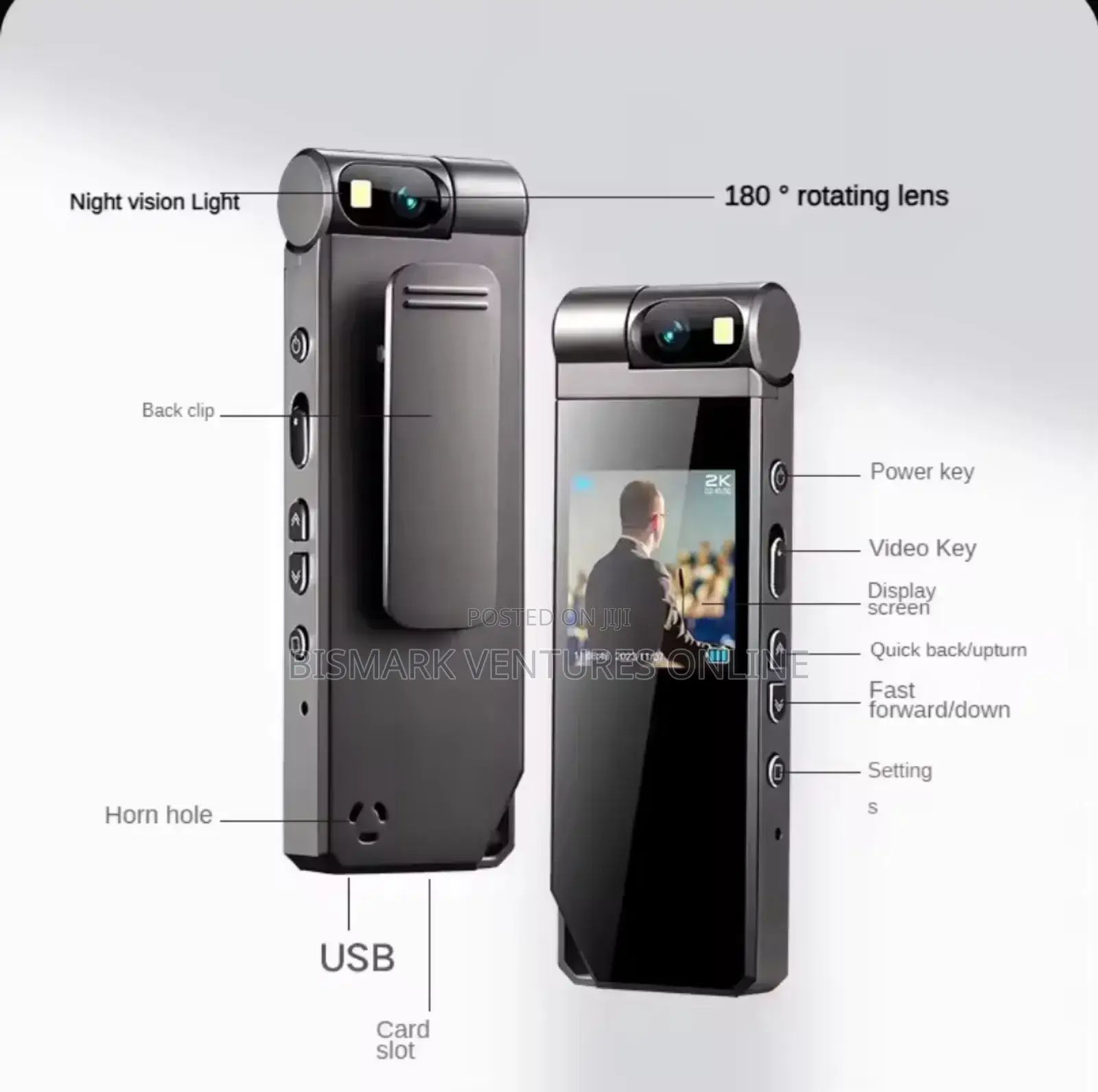 Body Wearing Camera Portable Video Recorder With 1.3 Inch
