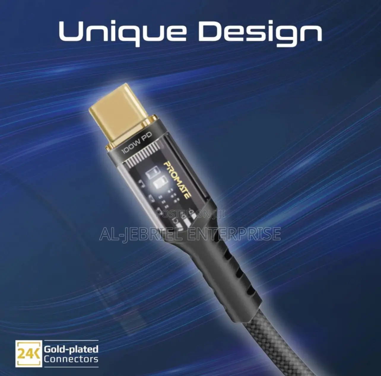 Promate Lucidline-Cc200 100w PD High Tensile USB-C Cable