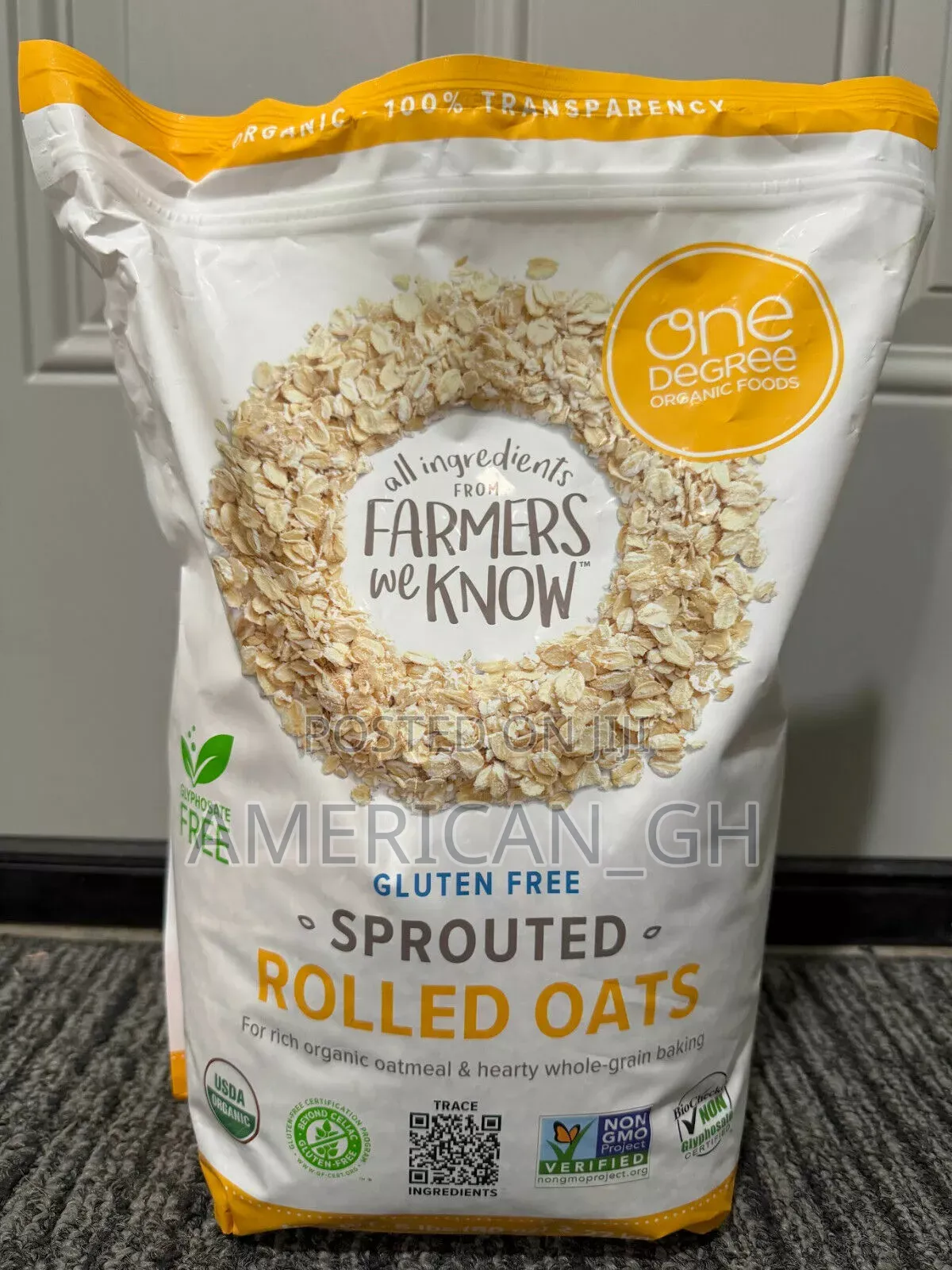 Organic Sprouted Rolled Oats, 5lbs