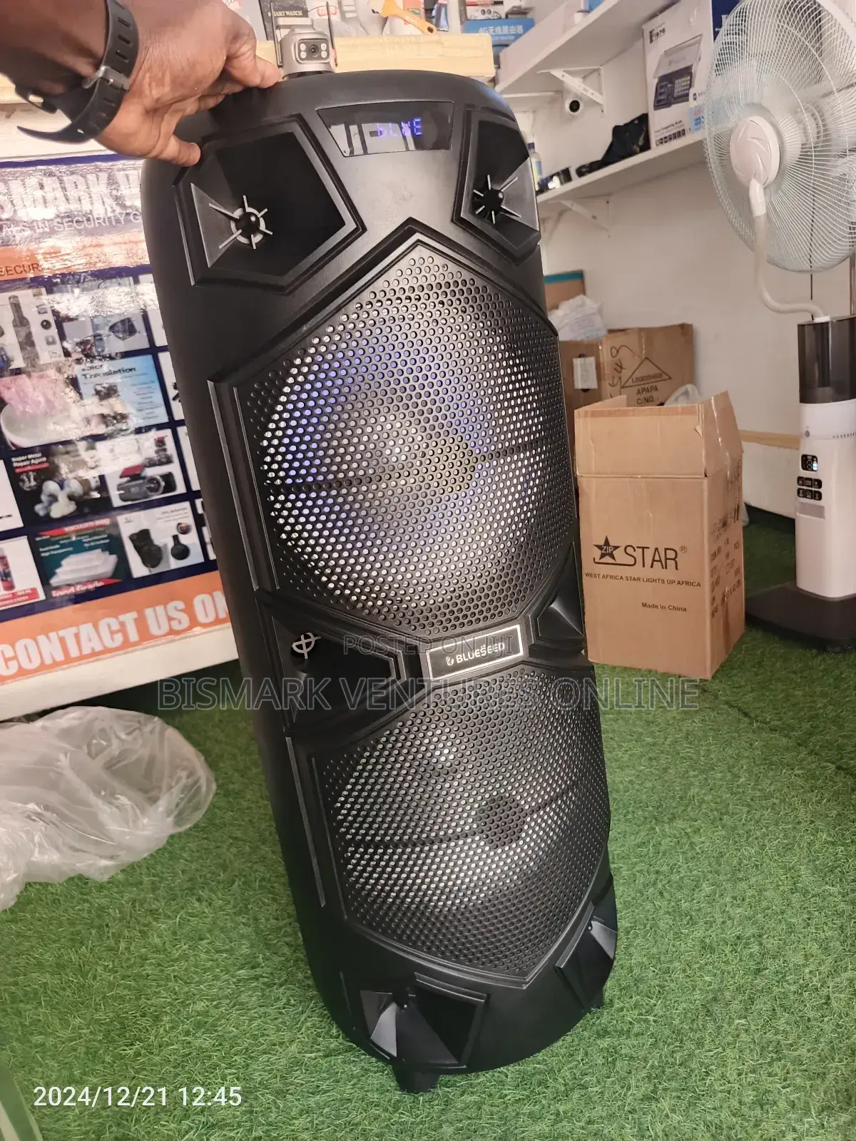 12inch Bluetooth Speaker With Wireless Mic, Rechargeable