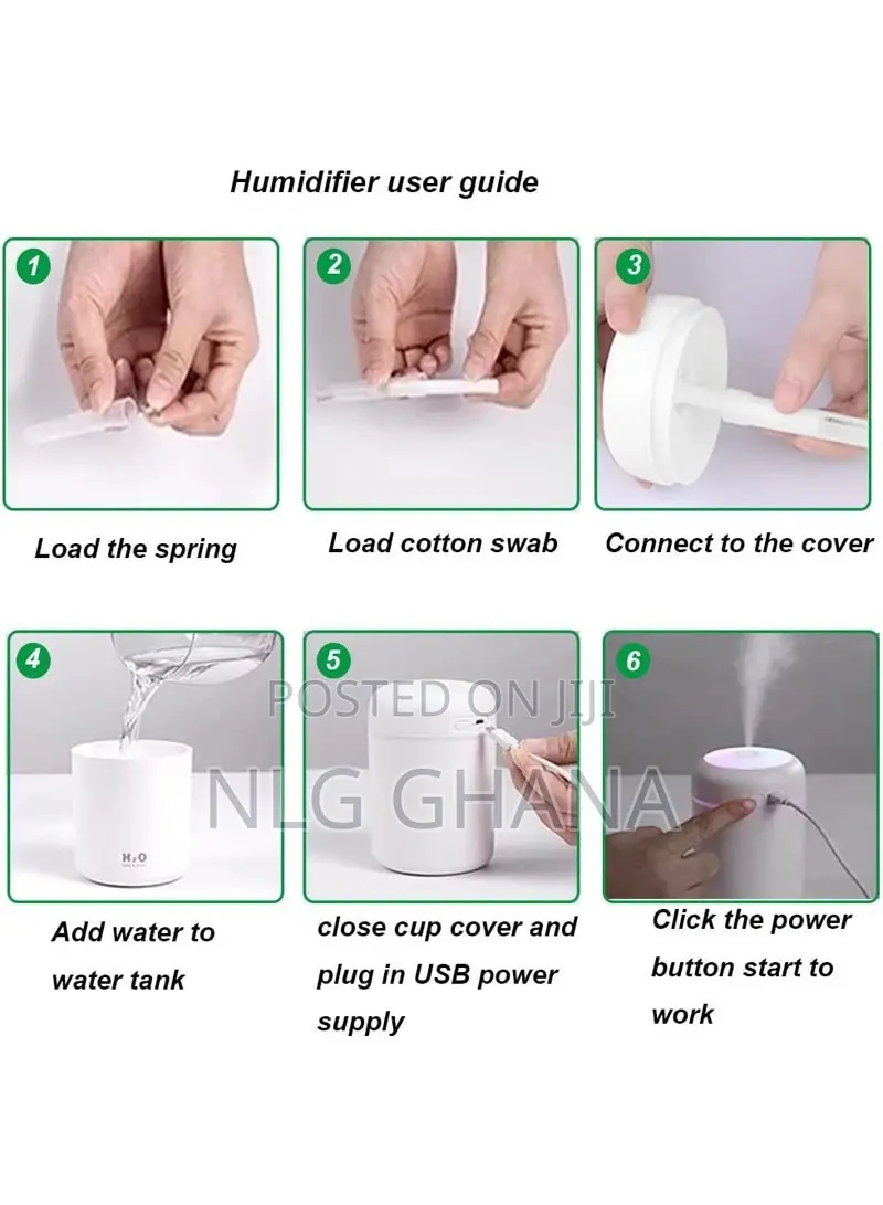 300ml Portable Colorful Cool Mini Air Humidifier Essential O