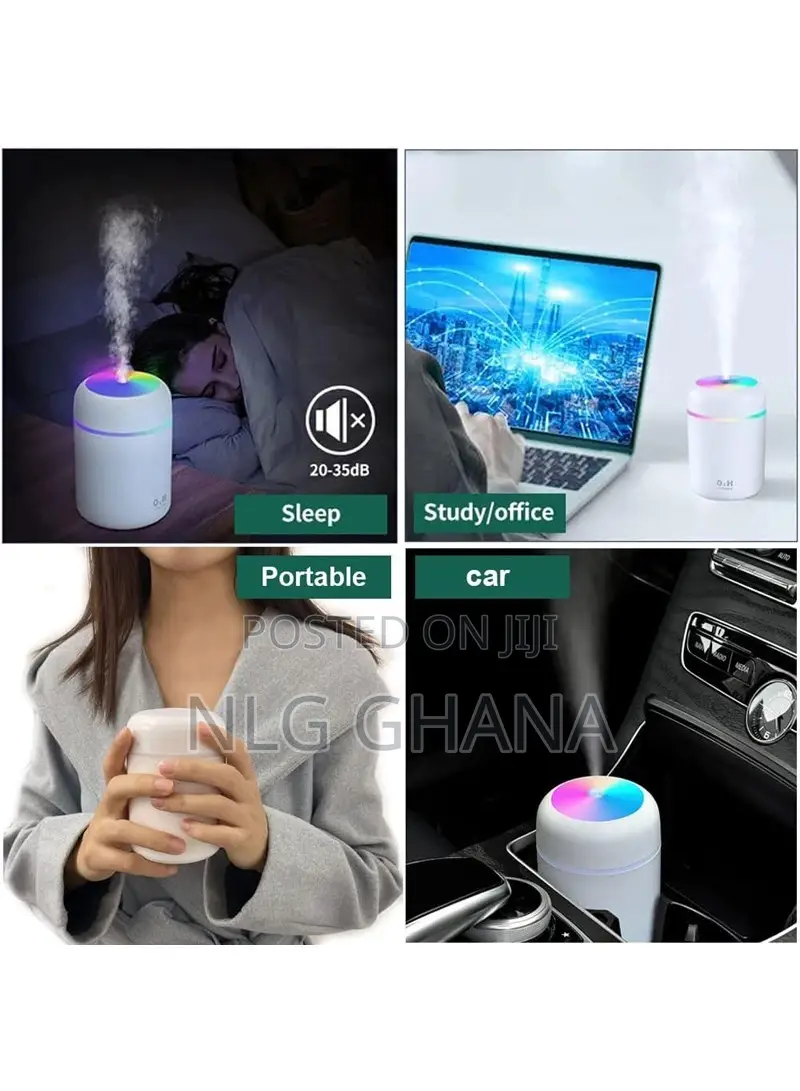 300ml Portable Colorful Cool Mini Air Humidifier Essential O