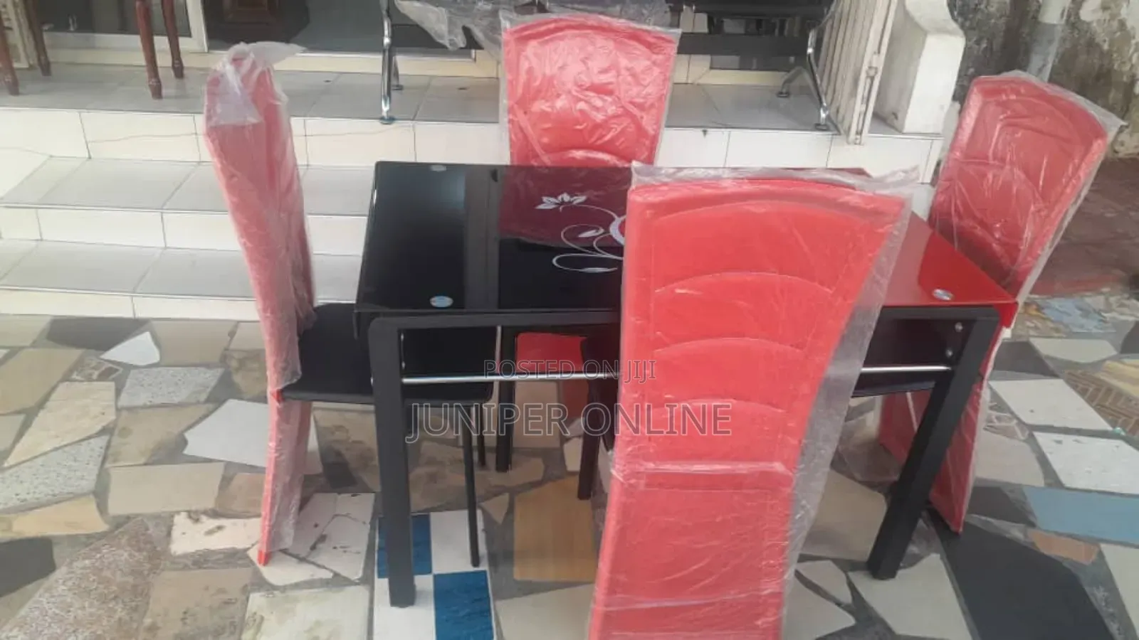 Red Dinning Chair Set Vi