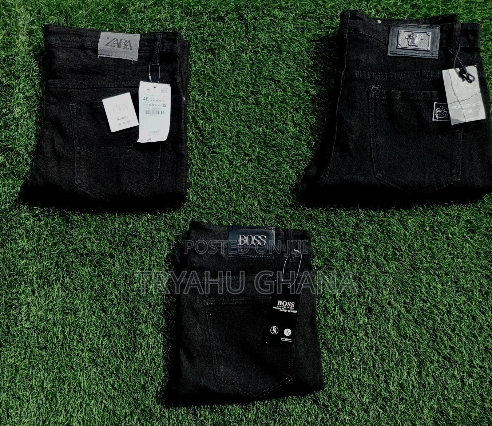 Amazing Quality Pure Black Zara Jeans Trousers Available