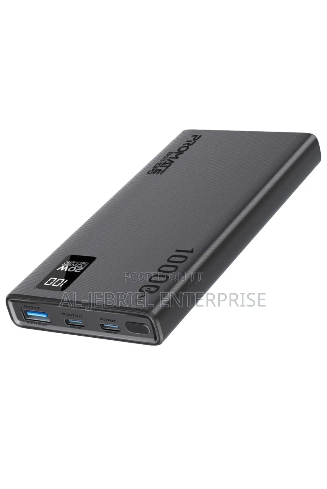 Promate BOLT-10 10000mah Slim Power Bank With 20W PD USB-C