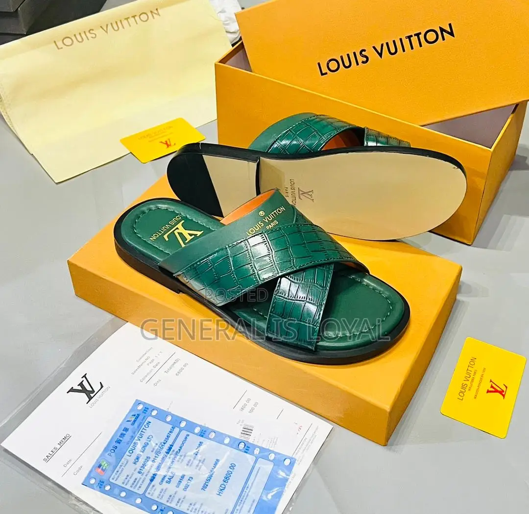 Louis Vuitton Green Slipers
