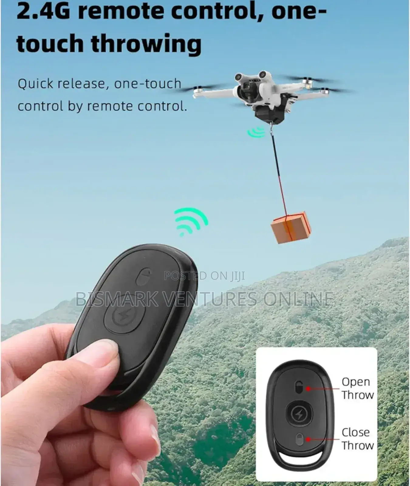 164ft Drone Airdrop System, Drone Clip Remote Controller