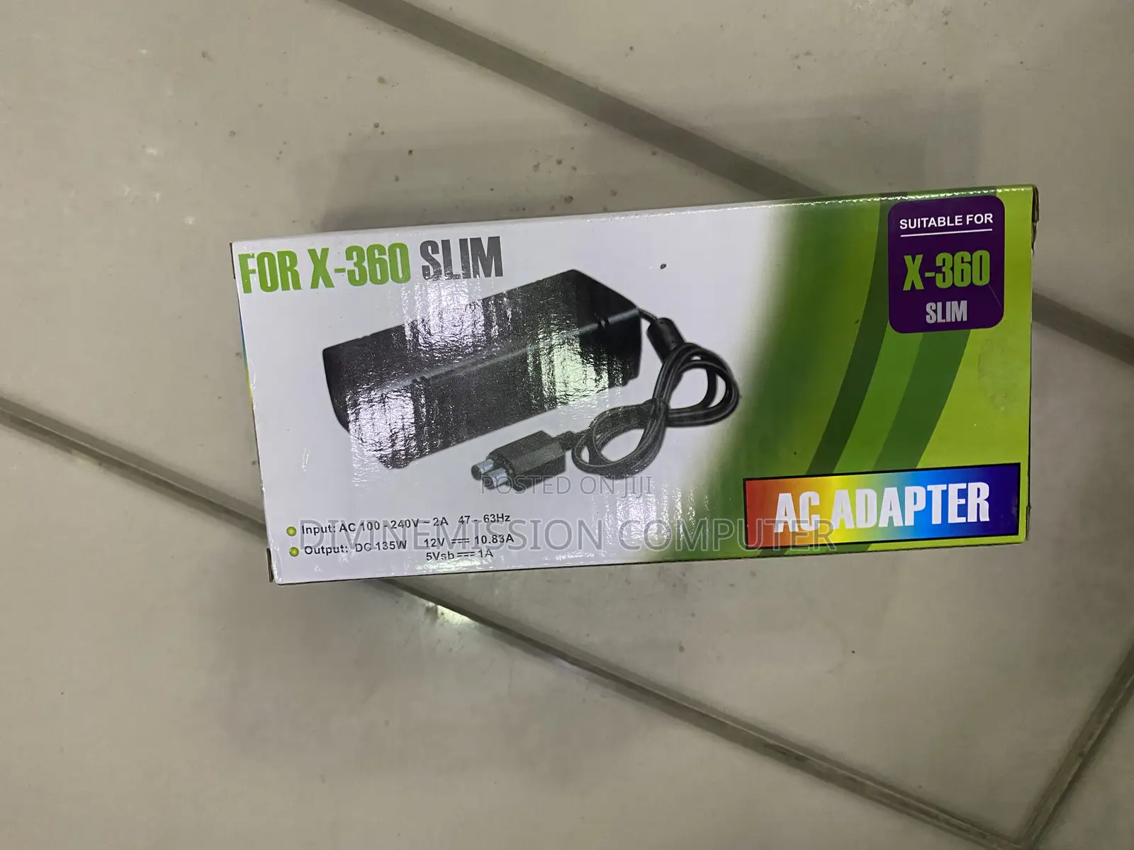 Xbox 360 SLIM Power Adapter,12v-10.83A.5vsb-1a.135w