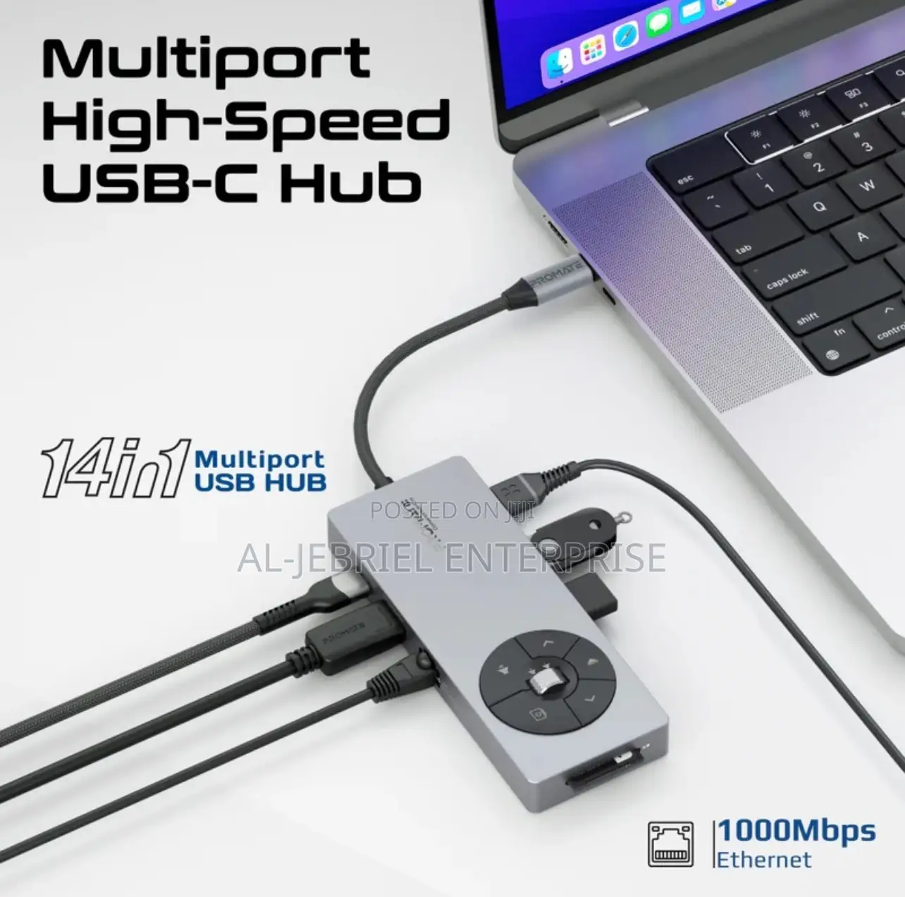 Promate Comandhub-Pro 14-in-1 Multiport USB-C Hub + 100WPD