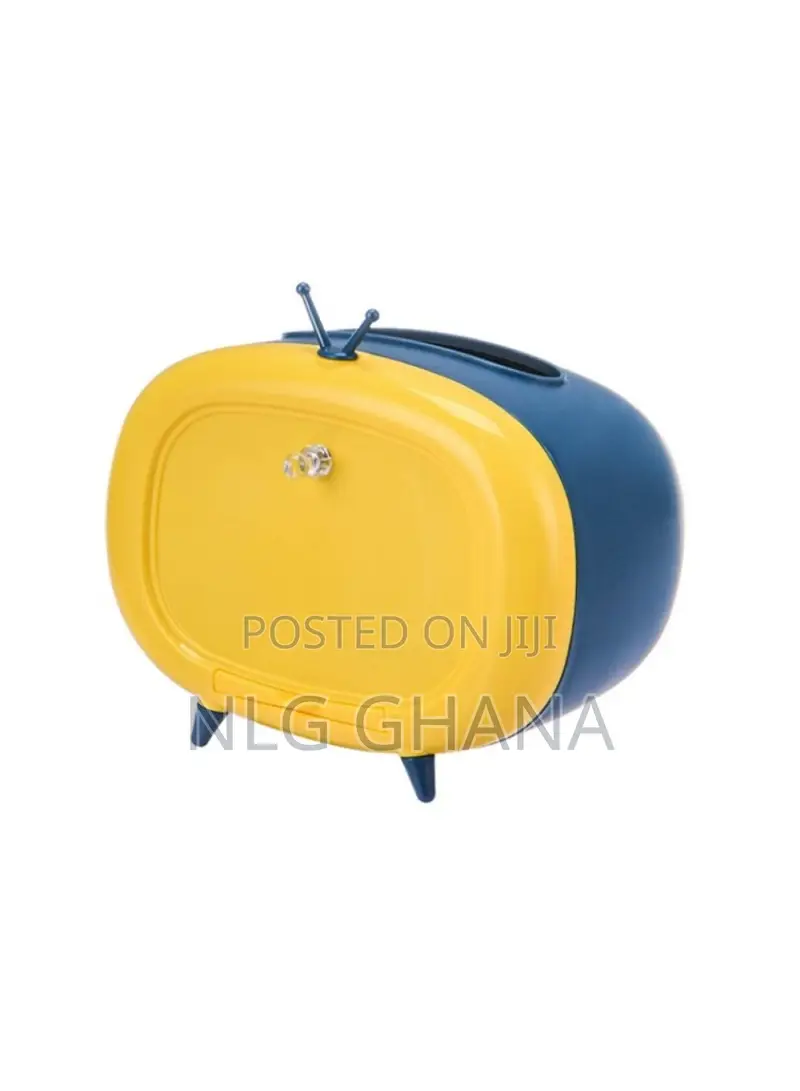 Cute TV Shape Tissue Box Storage Case Phone Mount Holder