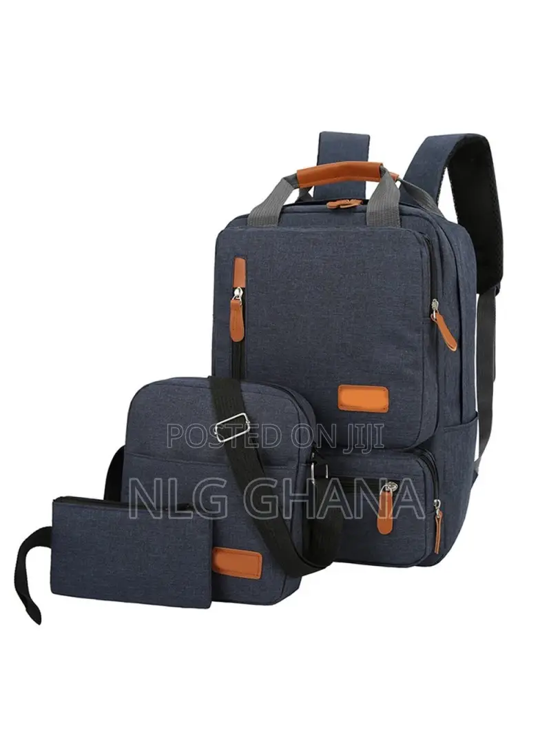 3pcs Backpack Set 14.5-Inch Laptop Backpack With Small Pocke