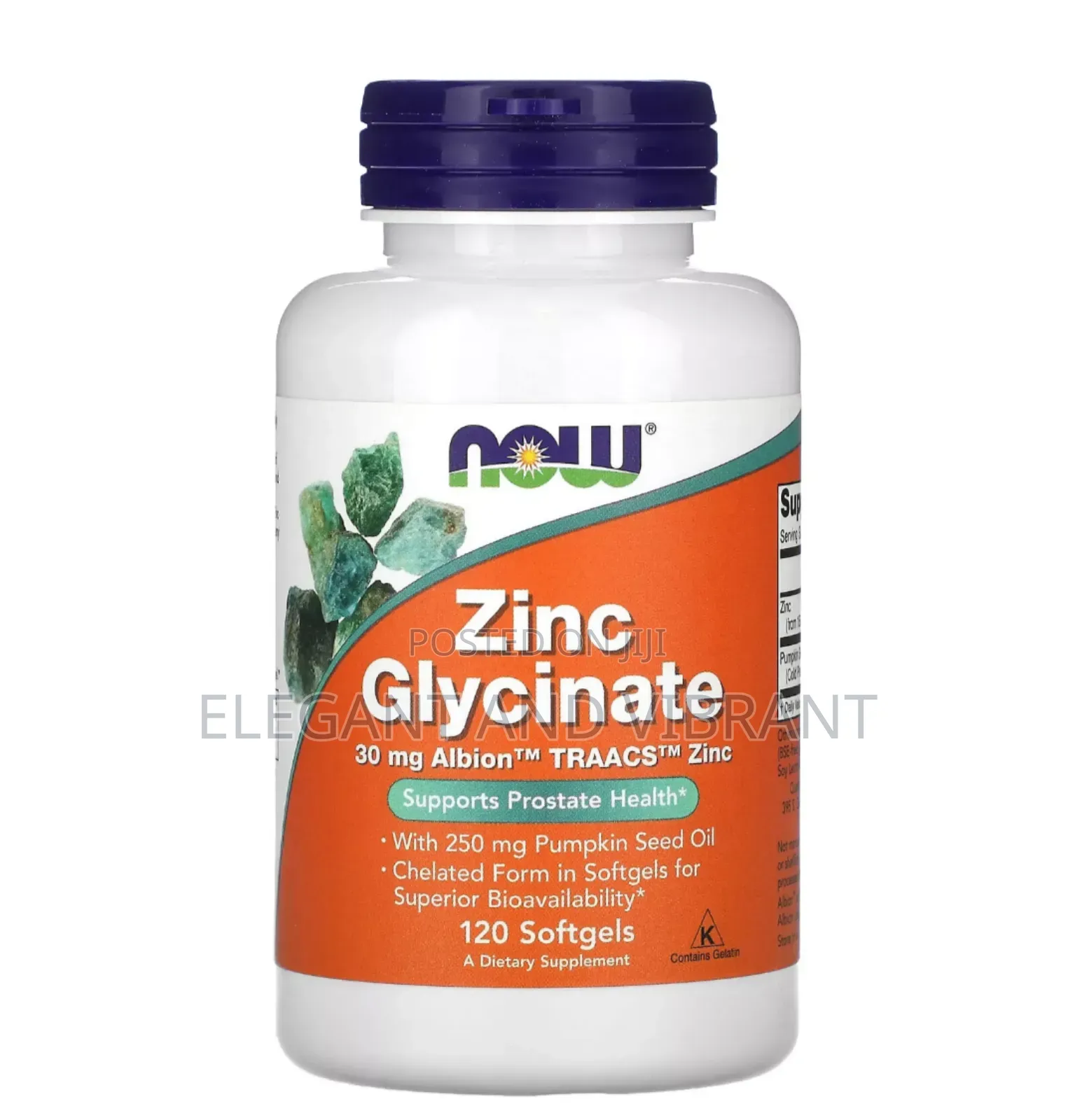 Now Foods Zinc Glycinate 120 Softgels