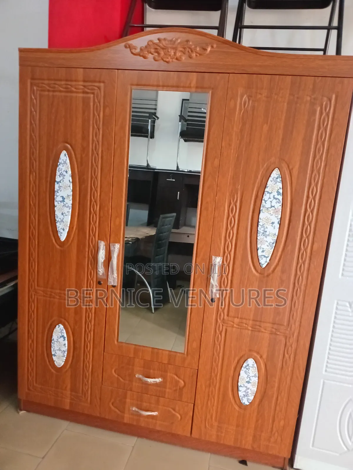 Brown Wooden 3 in 1 Wardrobe