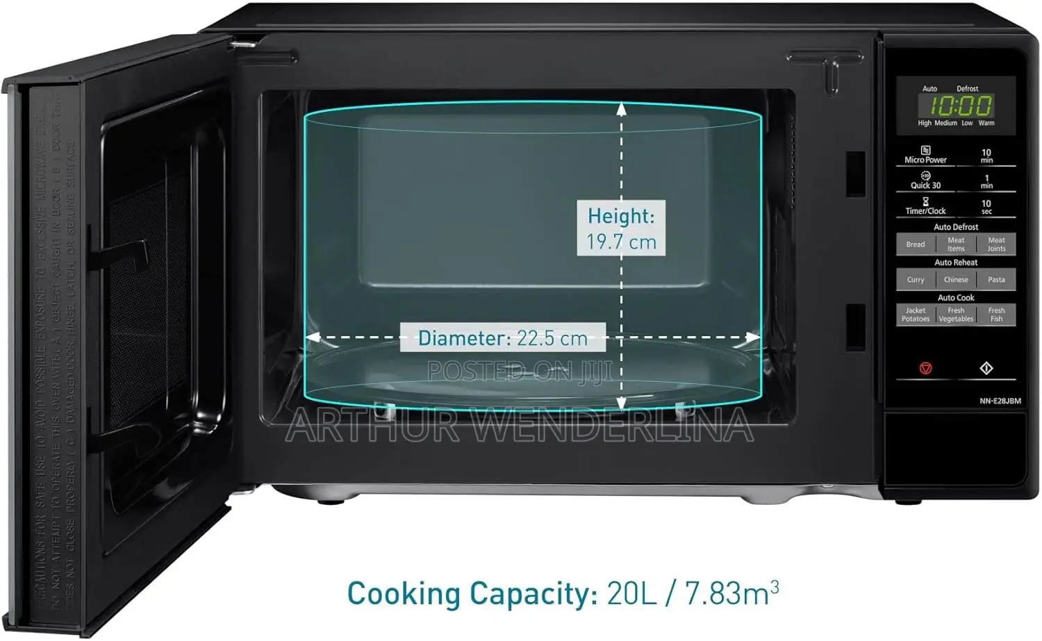 Panasonic 800W Standard 20L Microwave NN-E28JBMBPQ - Black