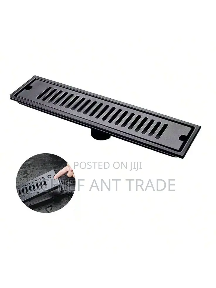 Black Floor Drainer. 40cm DLT-40