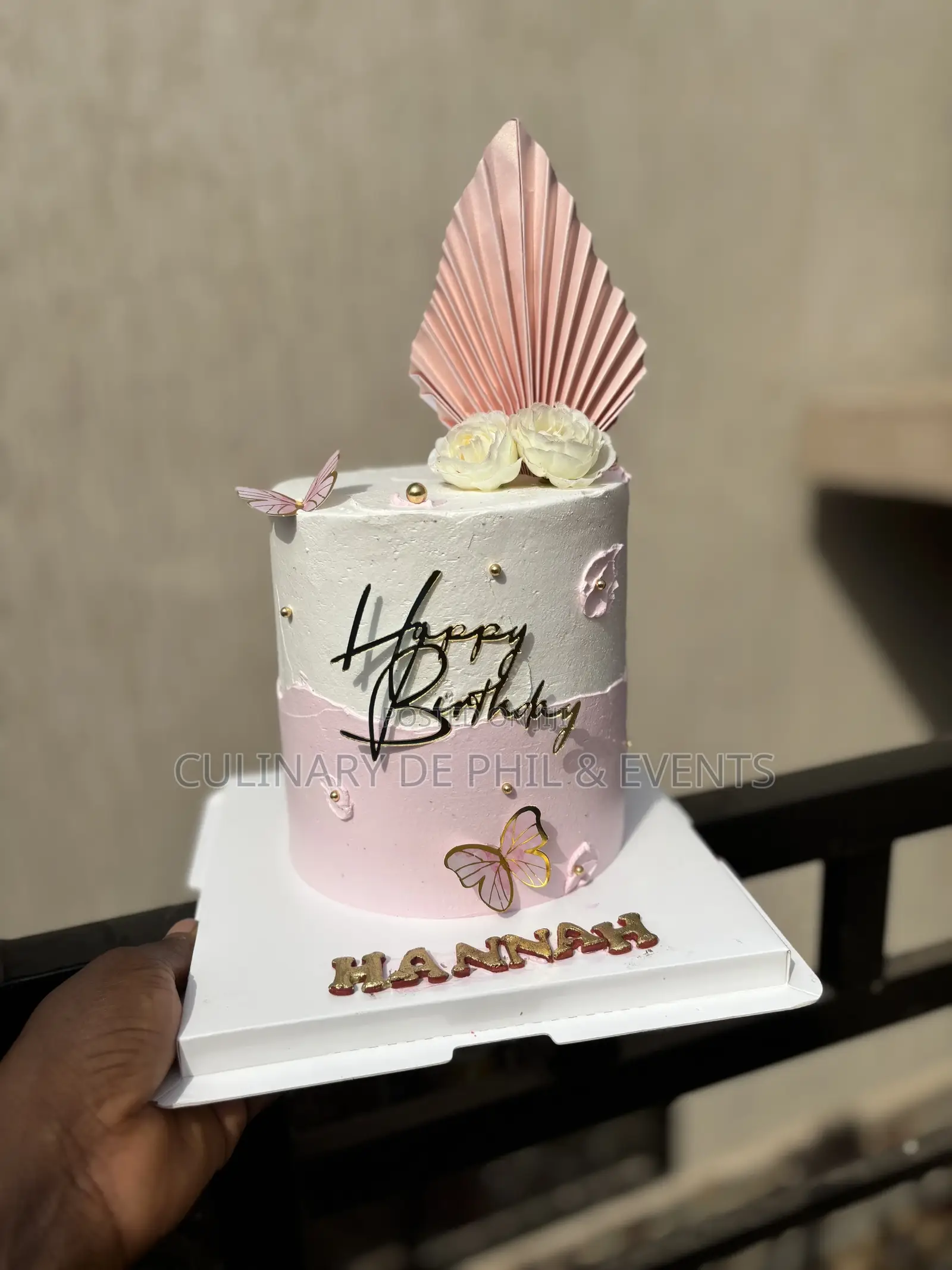 Pink and White Cake