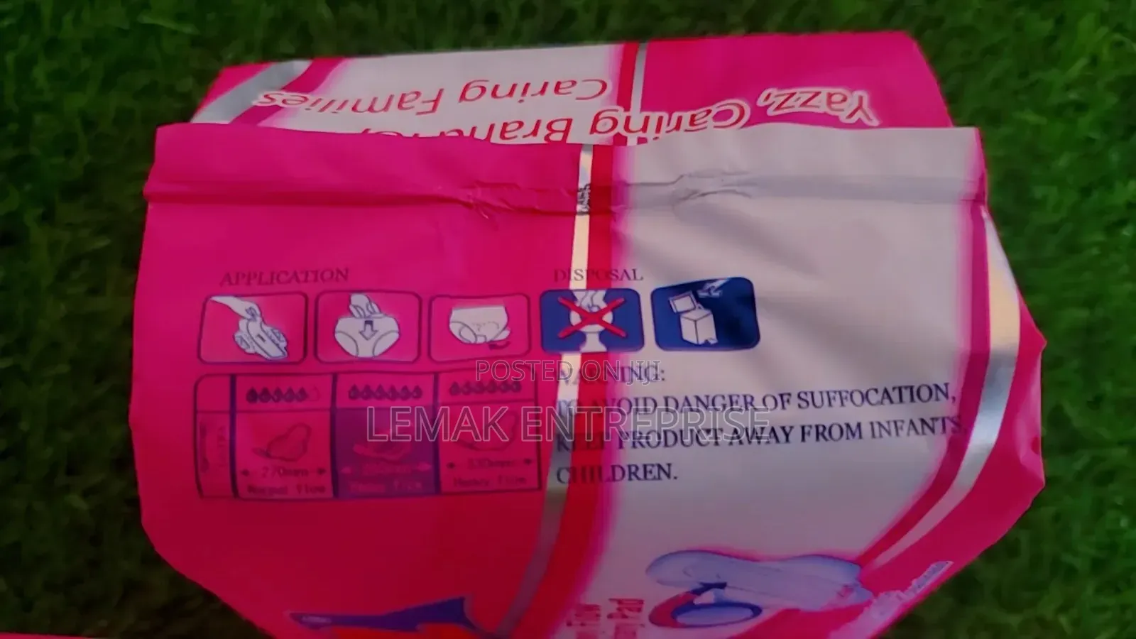 Heavy Flow Pink Sanitary Pads