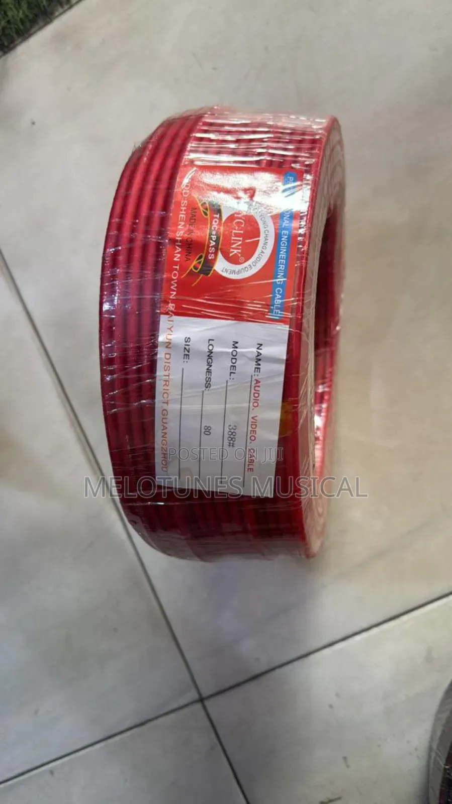Yc Link 80meters Audio/Microphone Cable [Red]