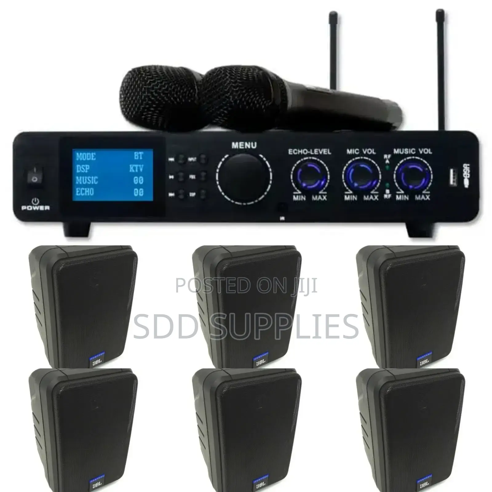 6pcs of Quality JBL Speakers 500w Karaoke Amplifier