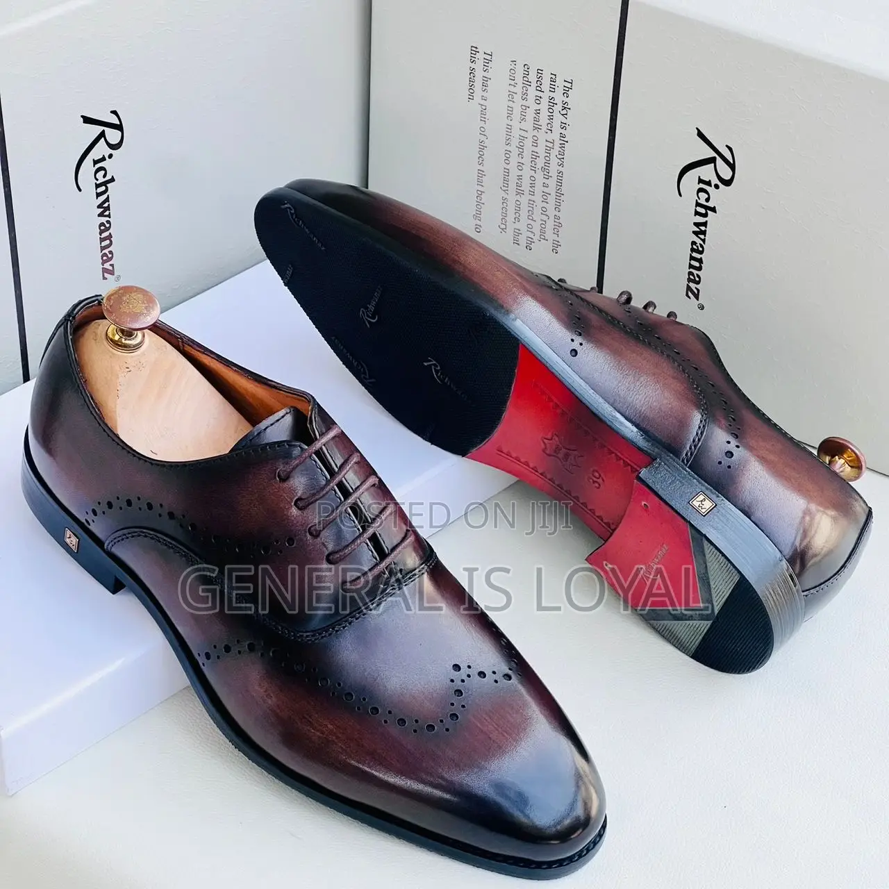 Richwanaz Brown Black Shoe