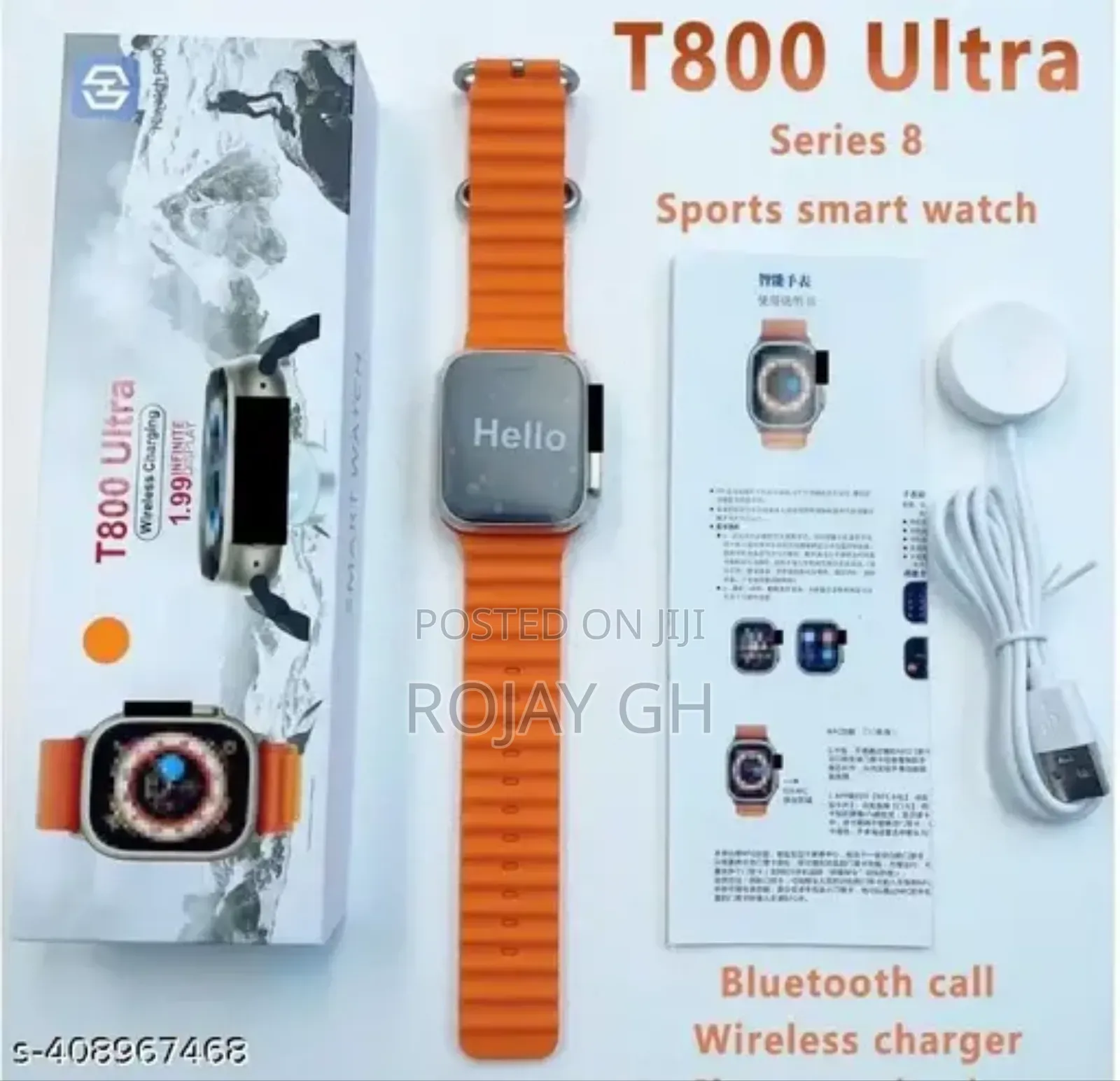 T800 Ultra Smart Watch - Orange