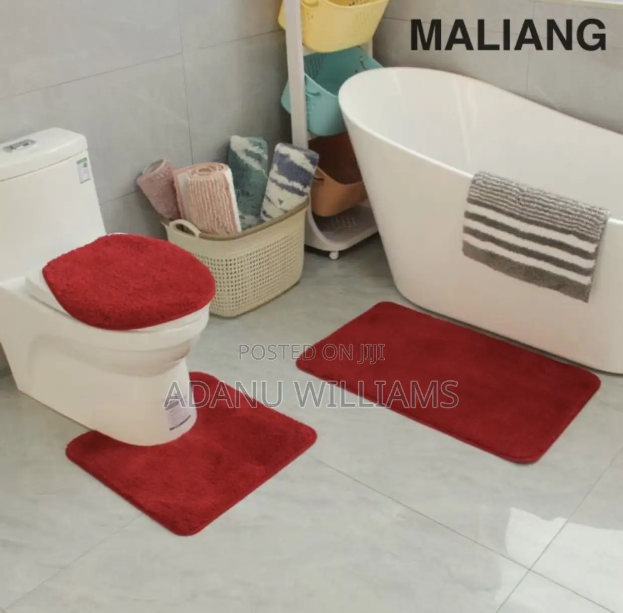 3pcs Anti Slippery Toilet Set ( Comes in Diff Colors)
