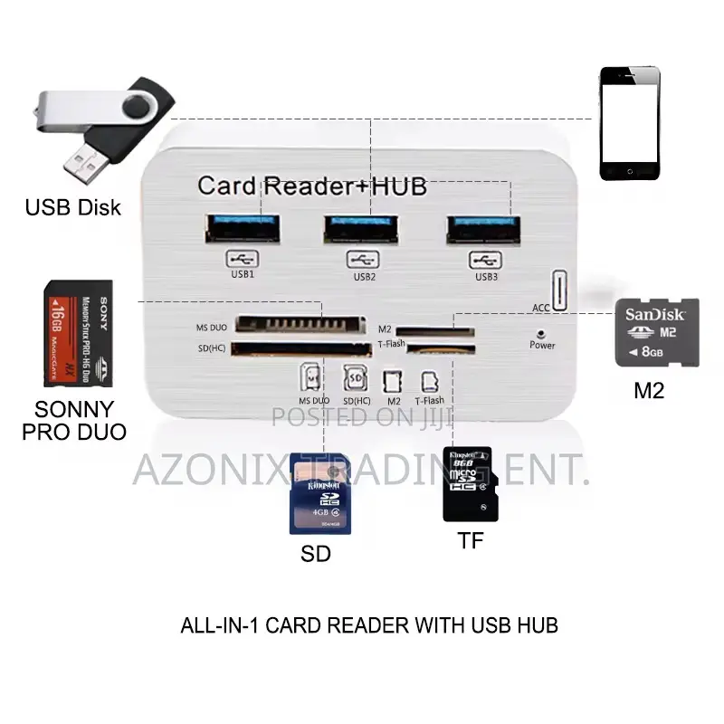 3usb + Card Reader Pc Hub